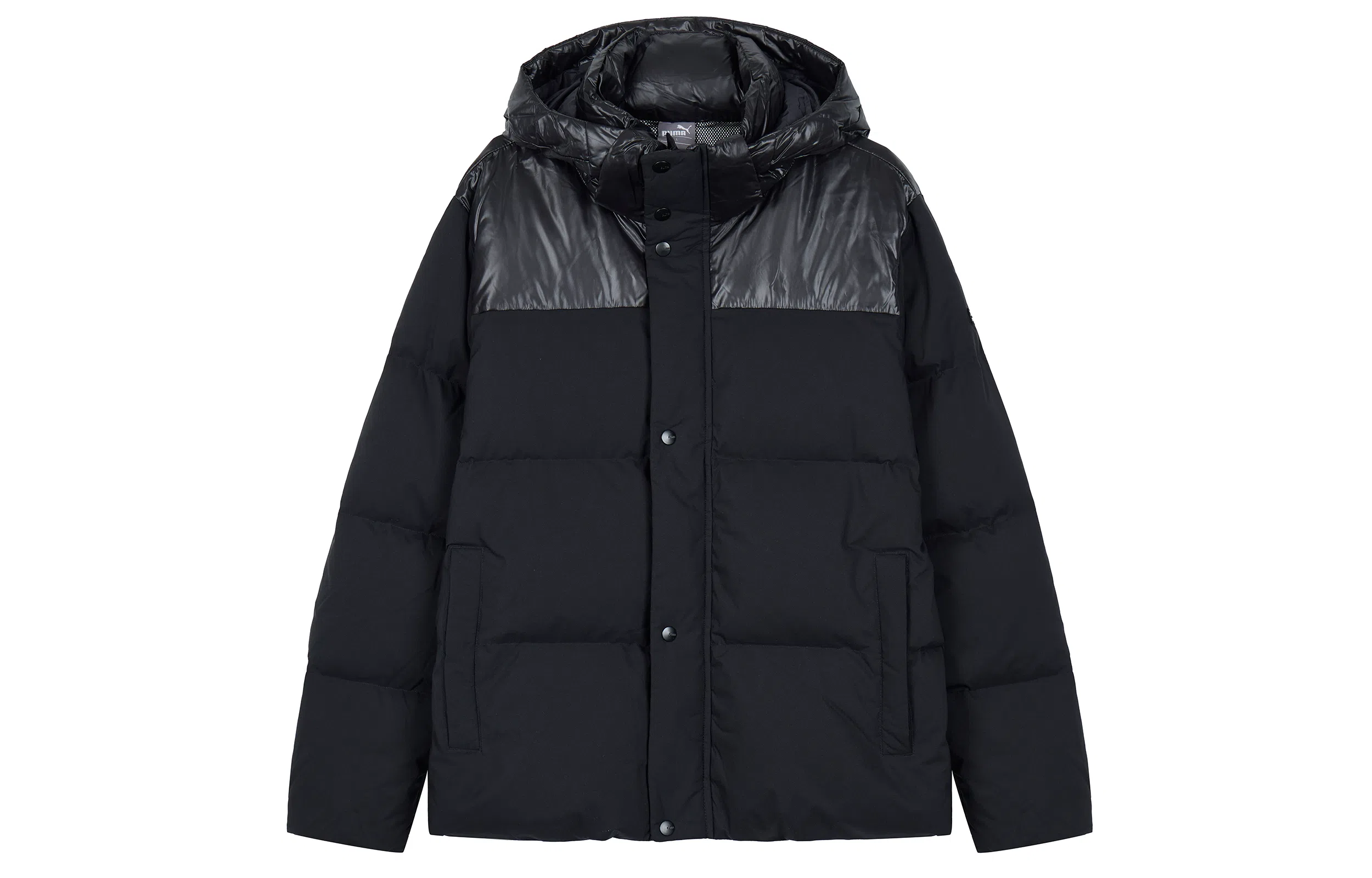 PUMA Hooded Puffer Jacket Black