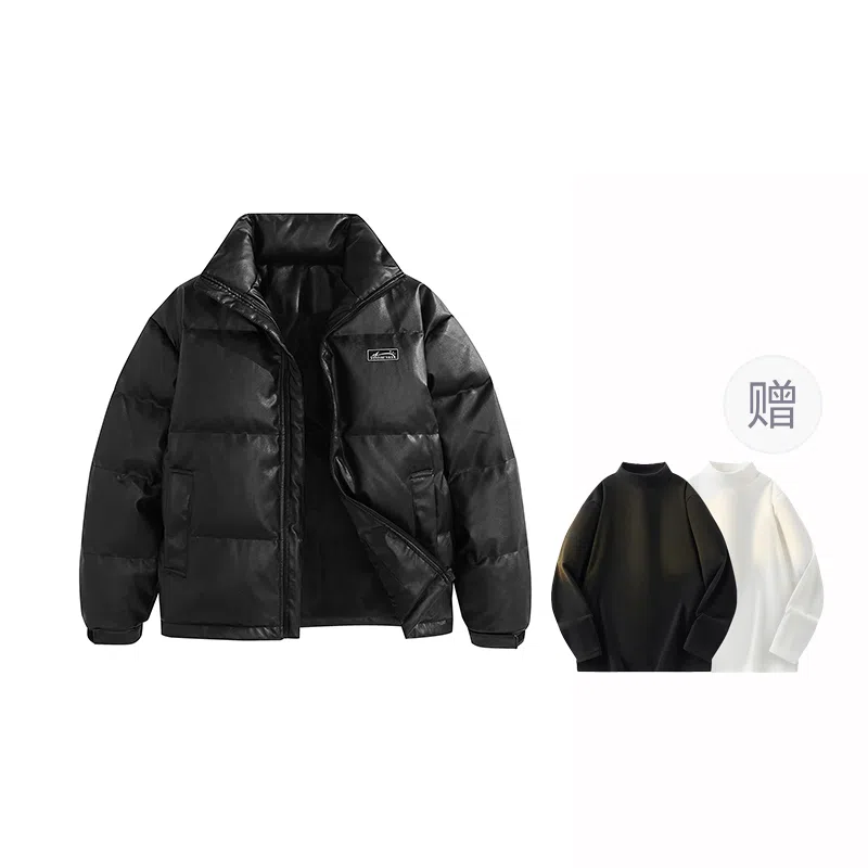 鸭鸭 新年战衣加厚保暖鸭绒休闲宽松立领无帽无性别羽绒服 男女同款