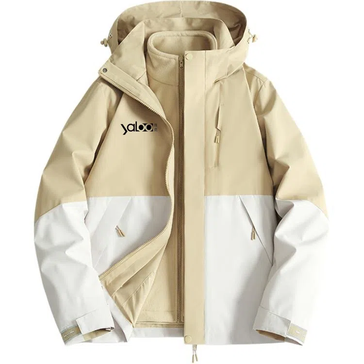 雅鹿优选  三合一防保暖抗静电连帽  防水防风透气耐磨冲锋衣 男女同款