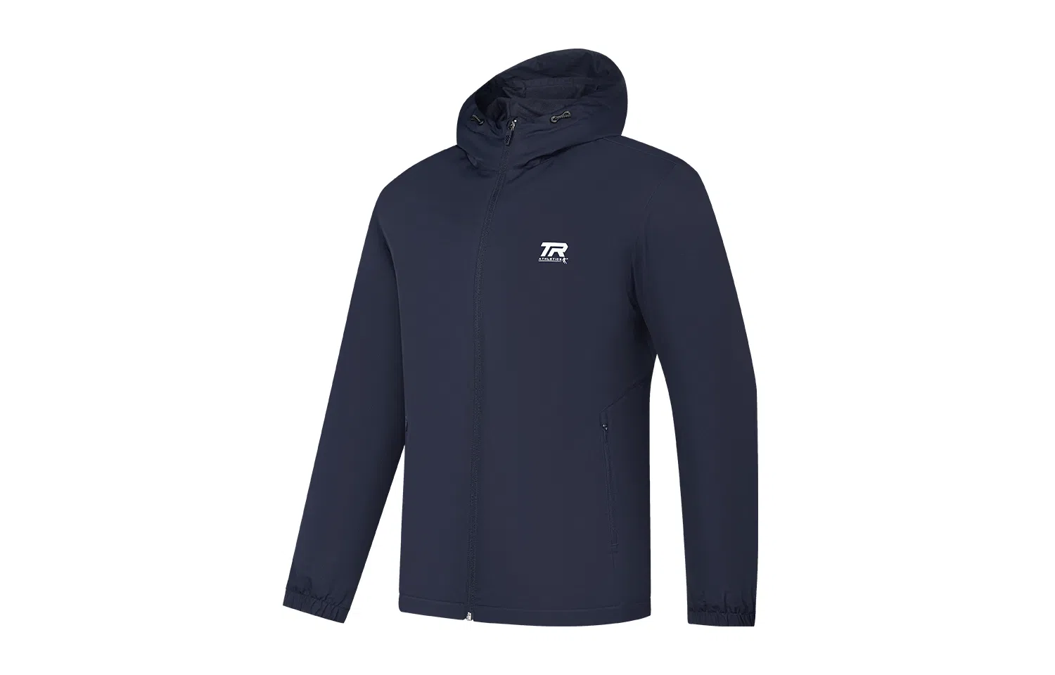 乔丹  山神系列 简约字母 防泼水科技 宽松连帽  防水防风冲锋衣 男款 新星蓝