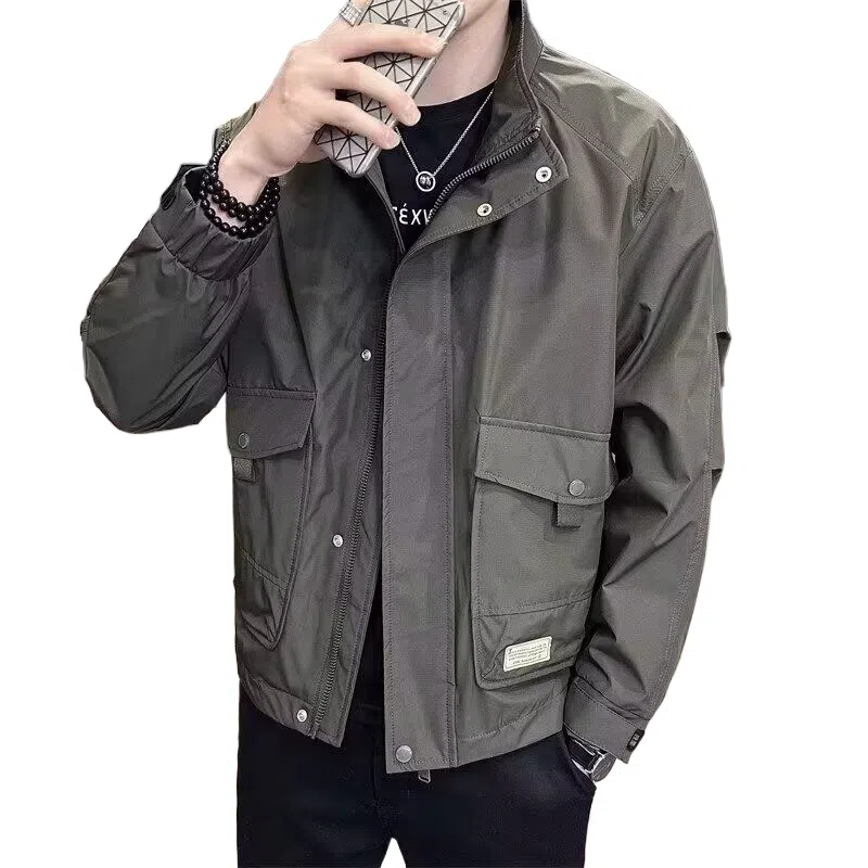 玉儿恋 立领休闲百搭合身长袖夹克外套 男款
