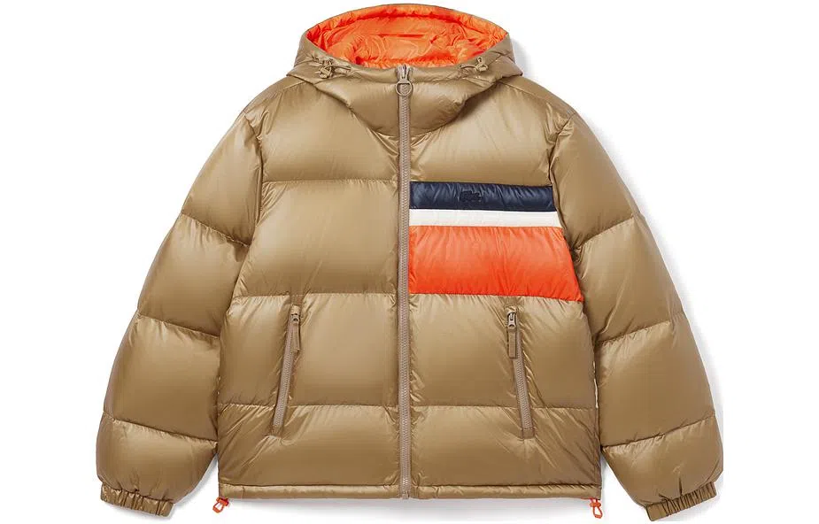 Lacoste Reversible Down Jacket Brown/Orange