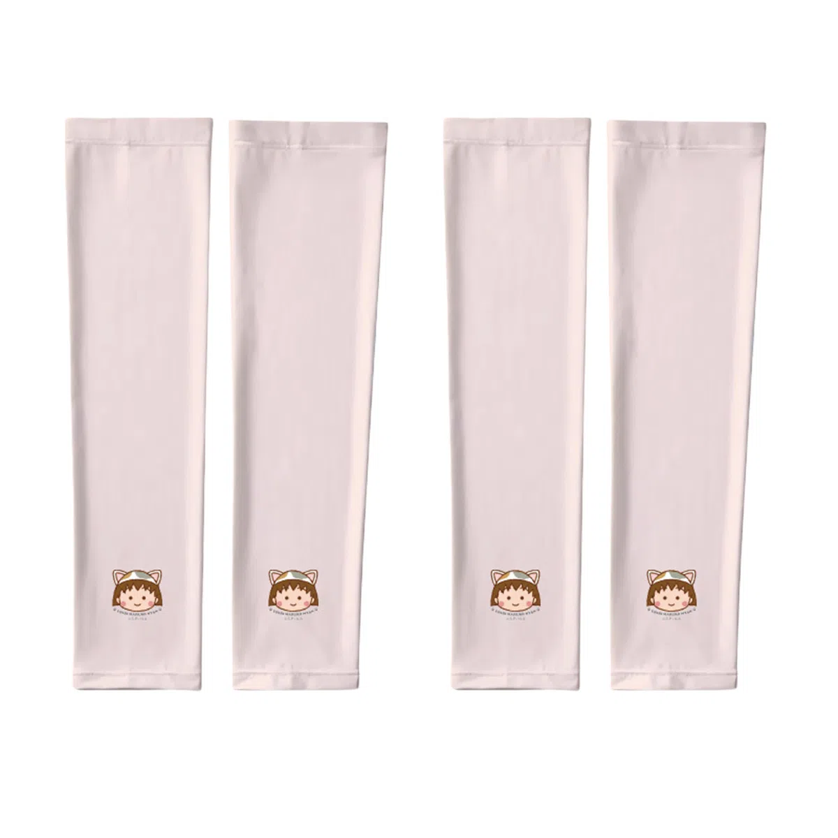 冠辉 夏季儿童青少年冰丝户外透气防紫外线袖套高端樱桃小丸子轻薄透气舒适防紫外线防冰袖可爱卡通 锦纶 防晒袖 男女同款情侣款