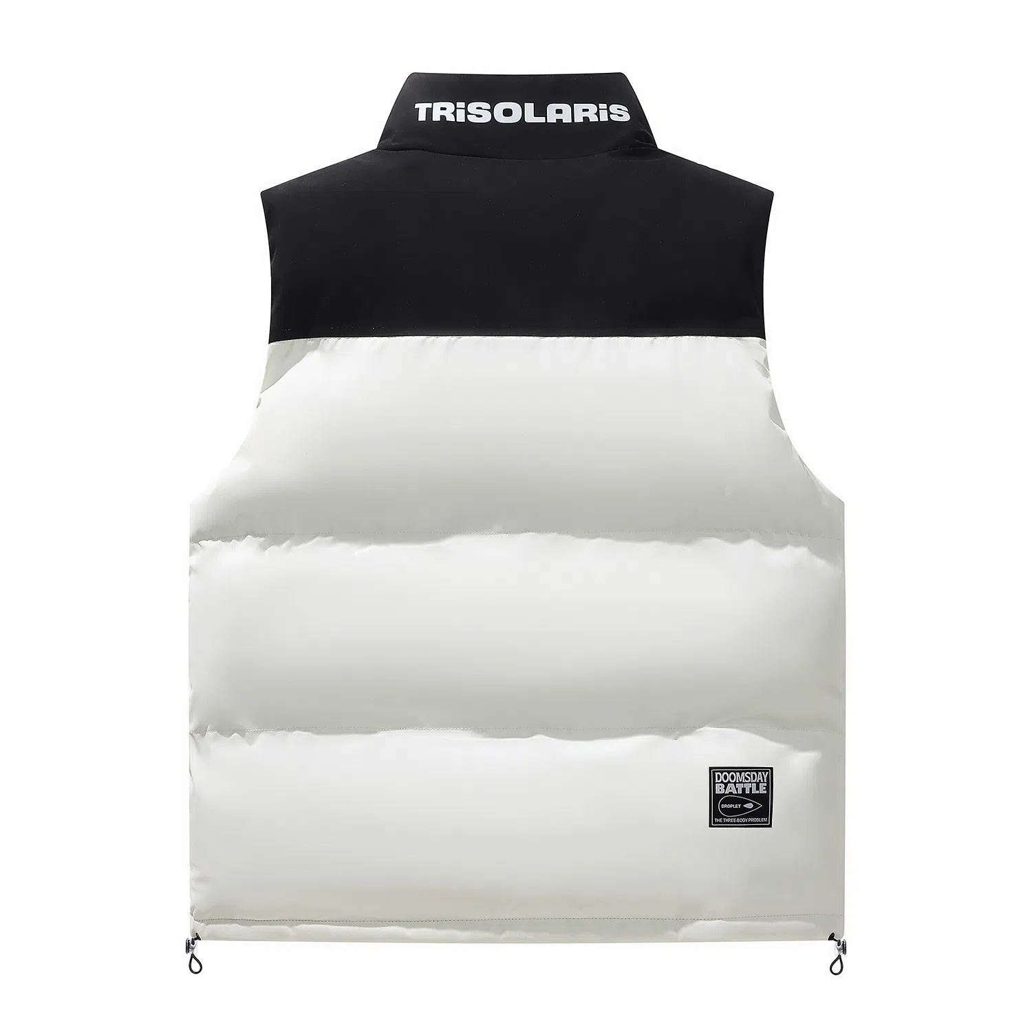 三体 末日之战系列 撞色拼接简约基础款字母印花保暖厚款舒适立领开衫背心户外工装机能风潮牌美式复古无袖马甲 男女同款