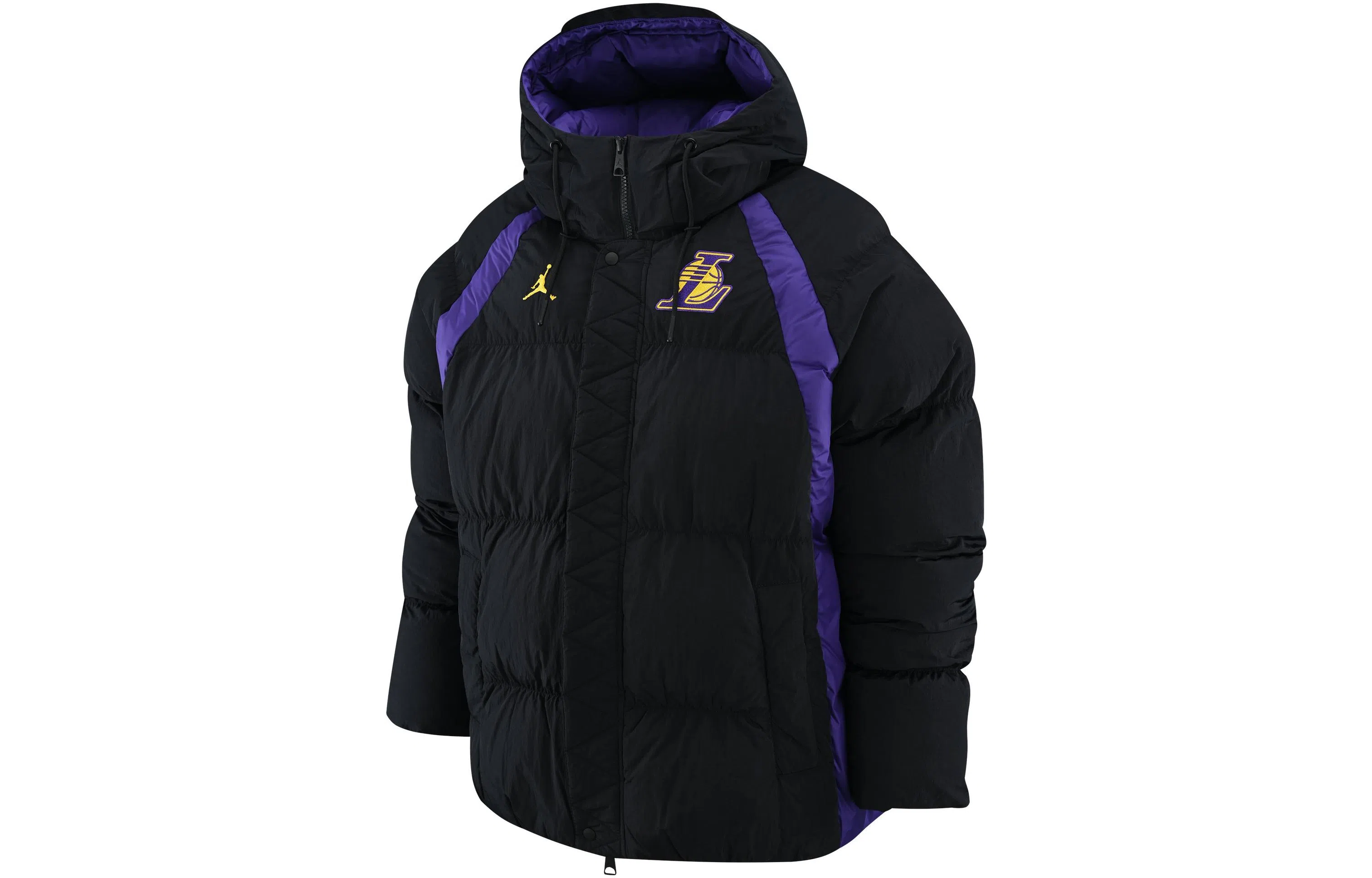 Jordan NBA Lakers Logo Embroidered Hoodie Black