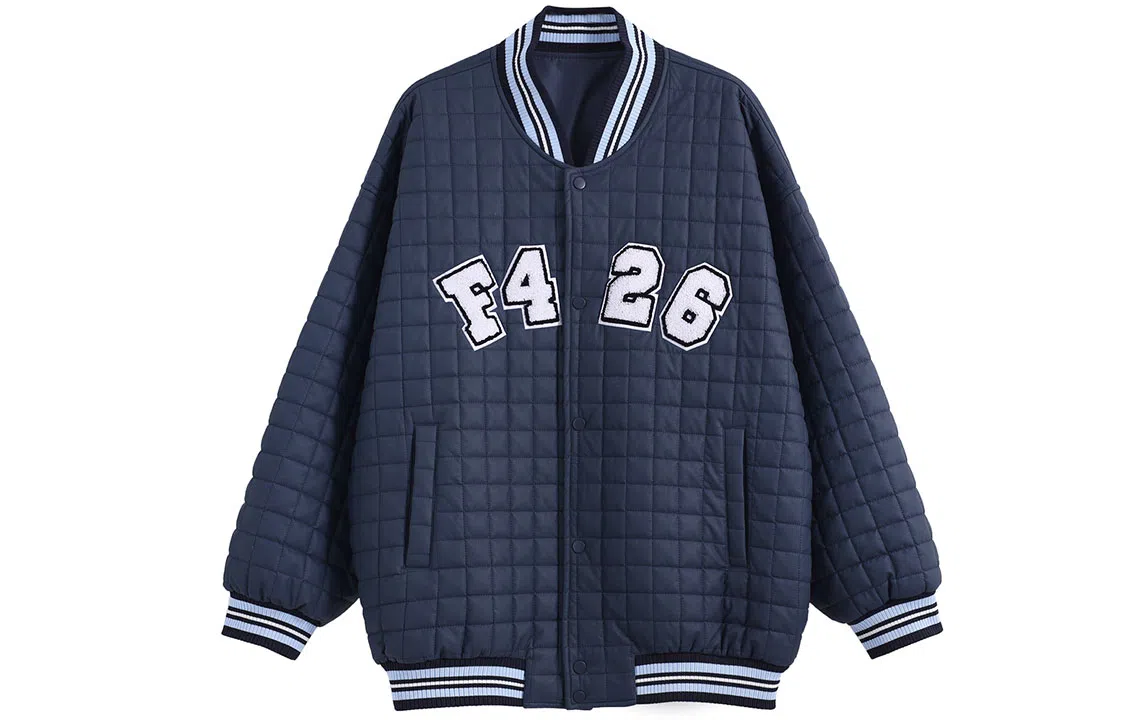 F426 Quilted Logo Baseball Jacket