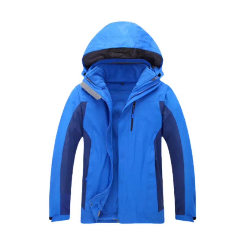 浪莎  纯色连帽拉链  防水防风冲锋衣 男女同款