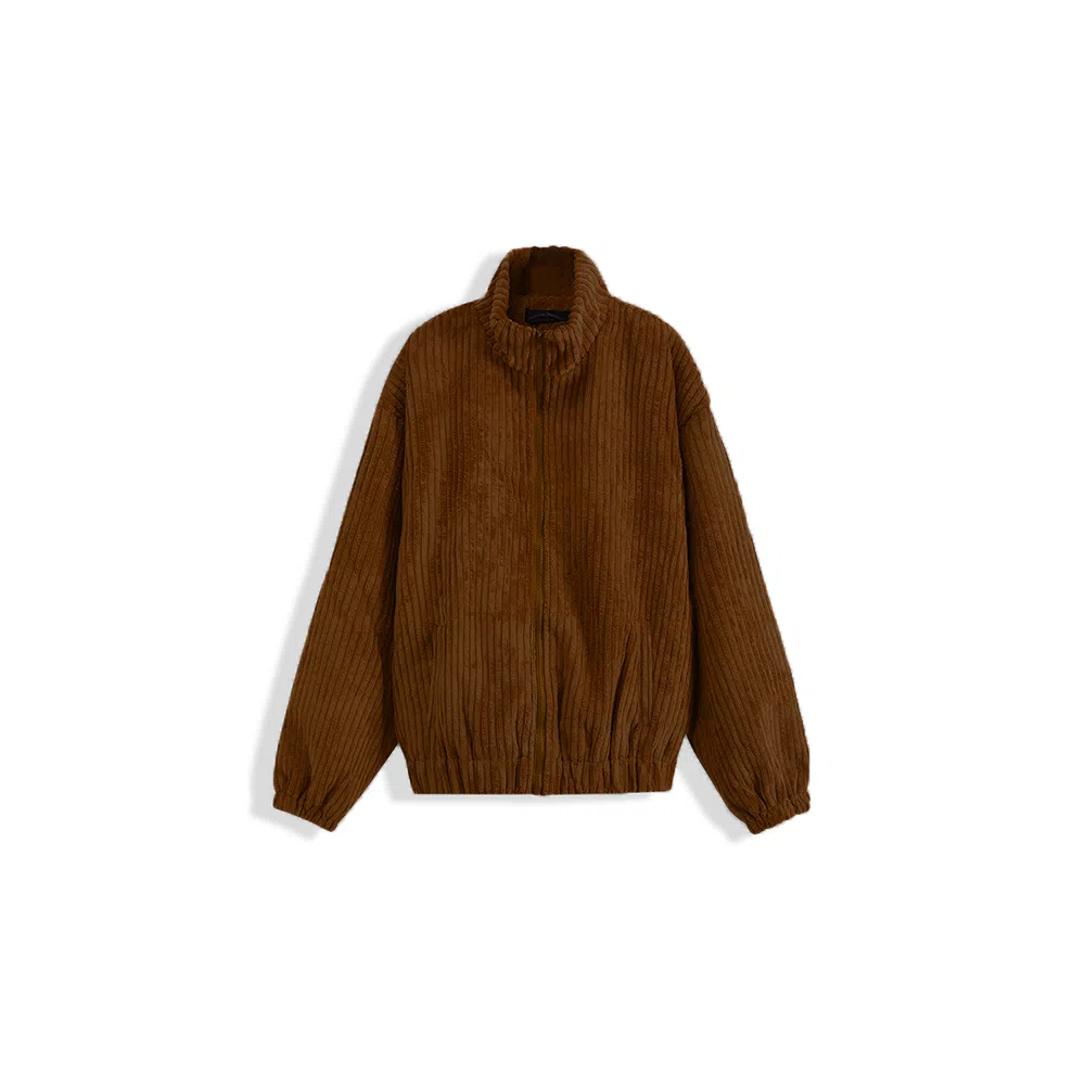 我是大卫 纯色灯芯绒港风复古棉服 男女同款