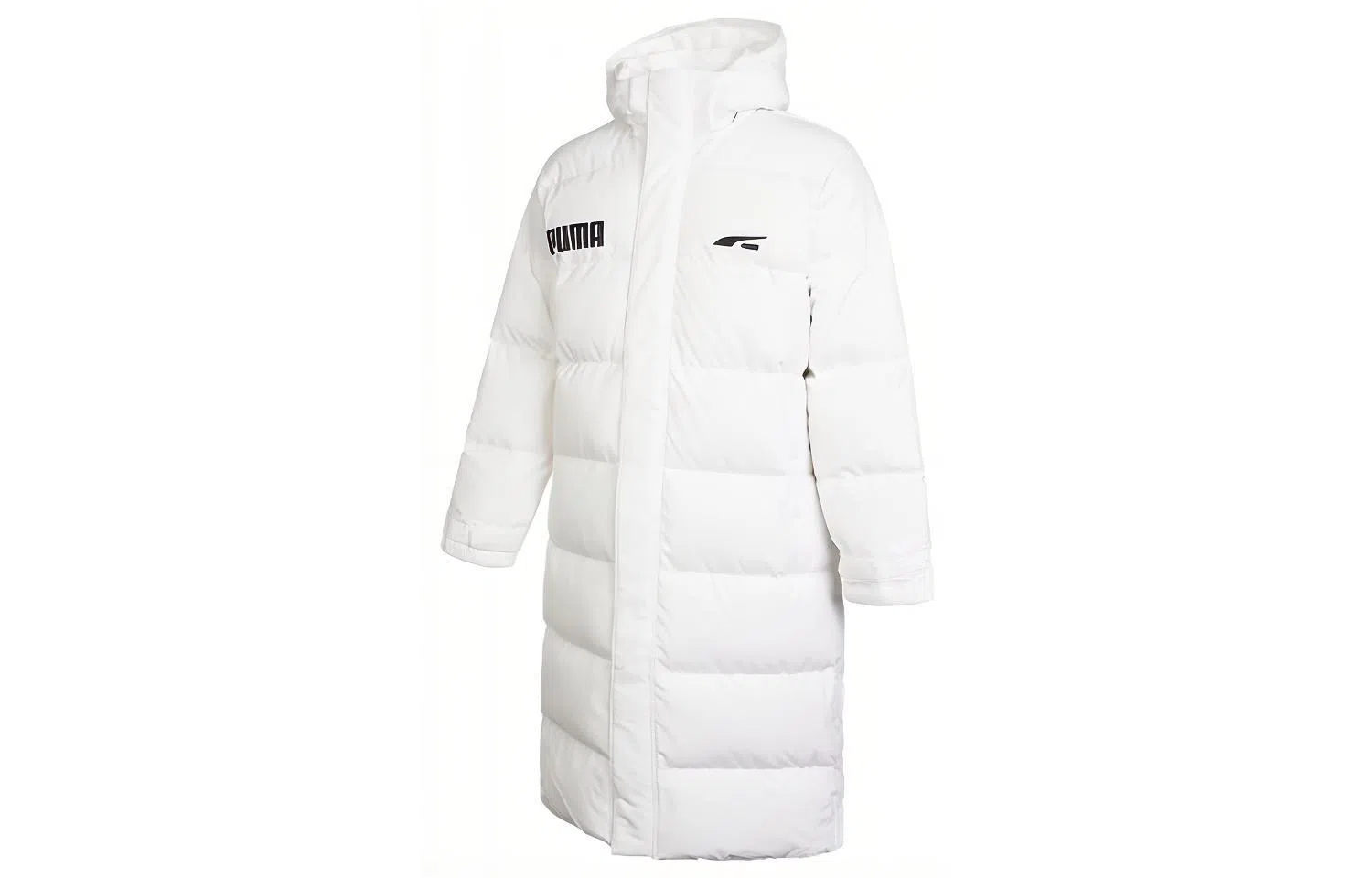PUMA Logo Print Down Jacket White