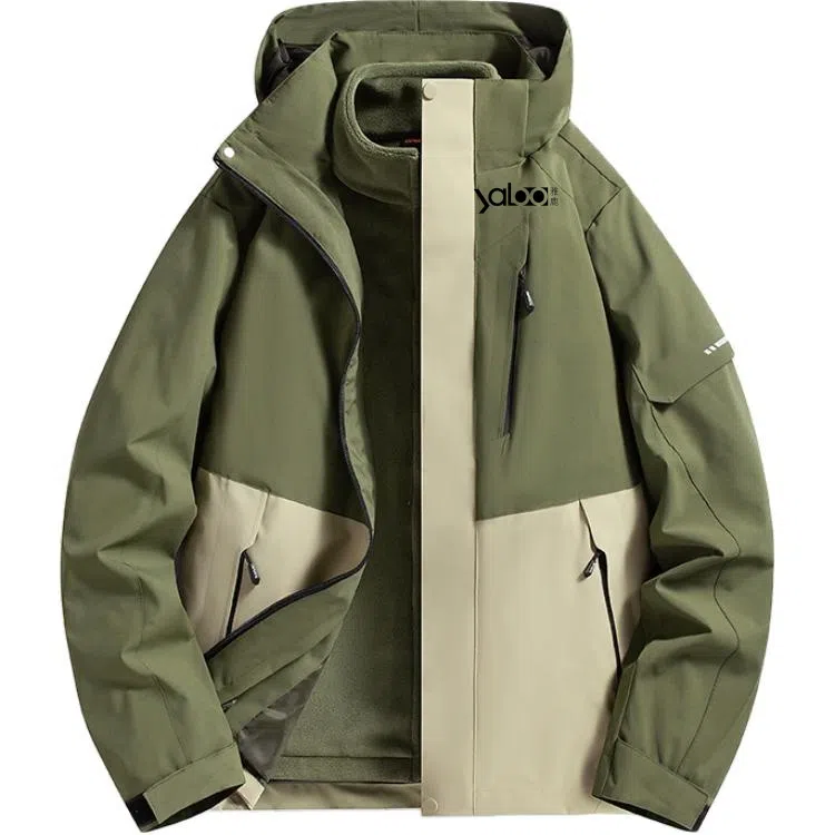 雅鹿优选  休闲舒适百搭时尚  防水防风透气耐磨保暖冲锋衣 男款