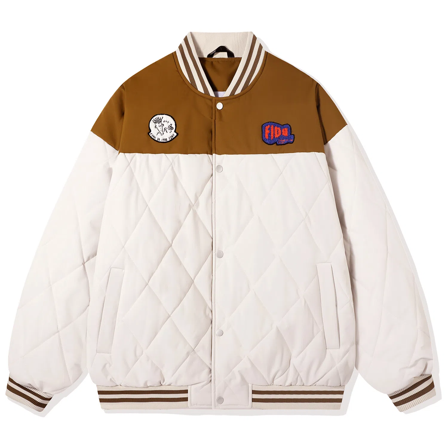 FIDO DIDO Quilted Varsity Jacket