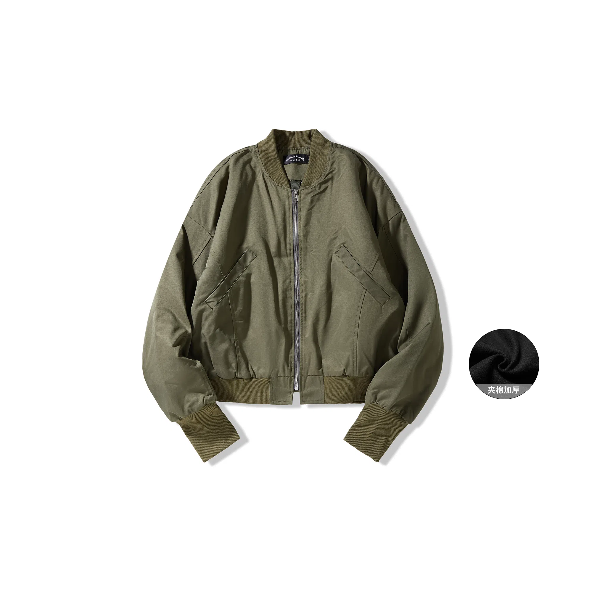 我是大卫 韩系飞行员基础款拉链棒球服多口袋夹克 男女同款