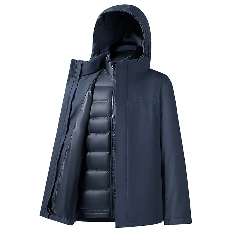 鸭鸭 可拆卸内胆石墨烯蓄热加厚羽绒服 男款