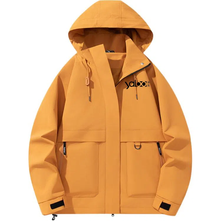 雅鹿优选  时尚百搭通勤连帽合身休闲  防水防风透气耐磨保暖冲锋衣 男女同款