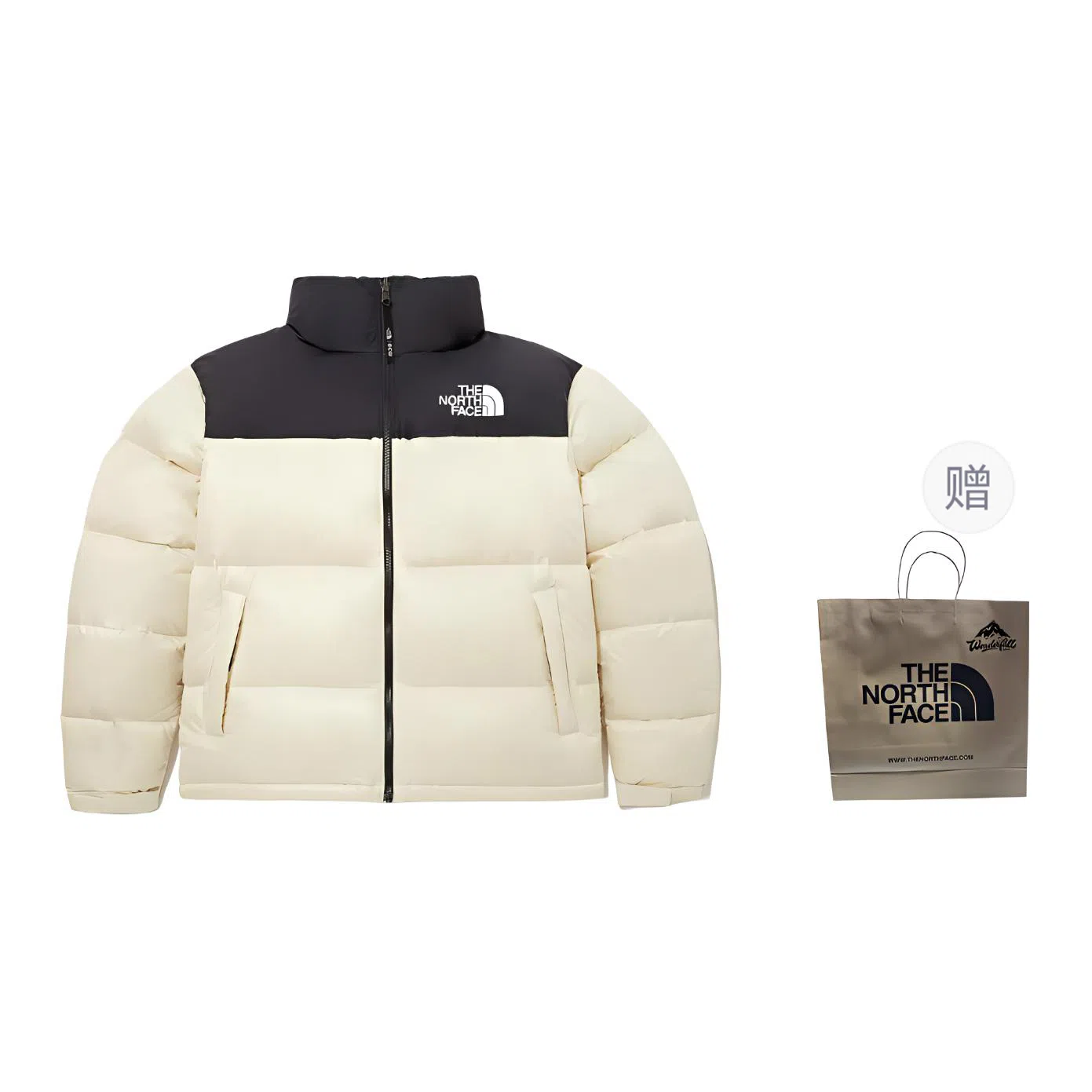 The North Face 1996 Eco Nuptse Jacket Cream