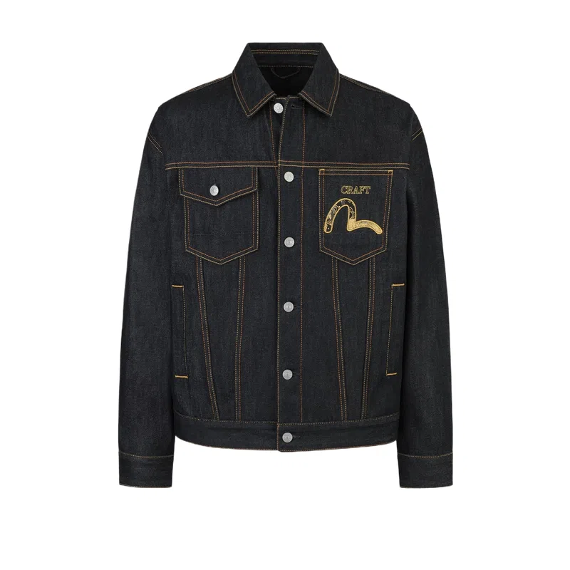 EVISU Seagull Embroidered Denim Jacket