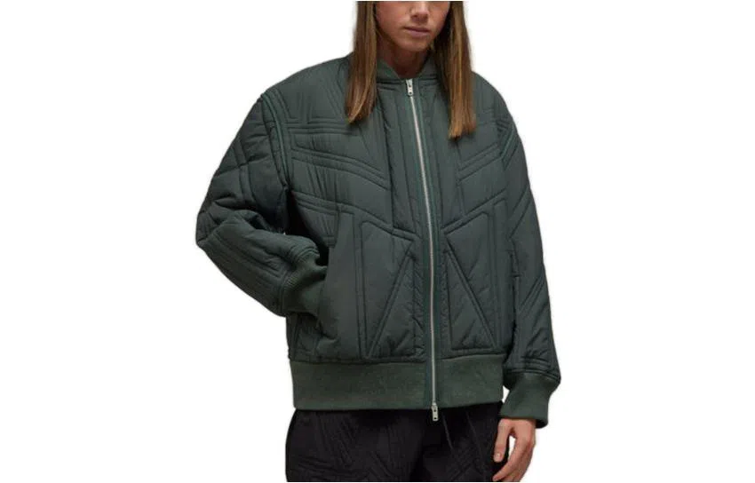 Y-3 Quilted Bomber Jacket Green