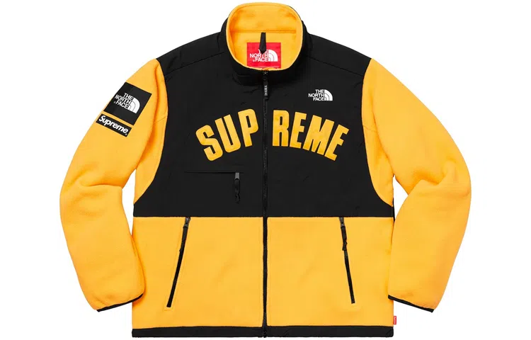 Supreme x The North Face Arc Logo Denali Fleece Jacket Yellow