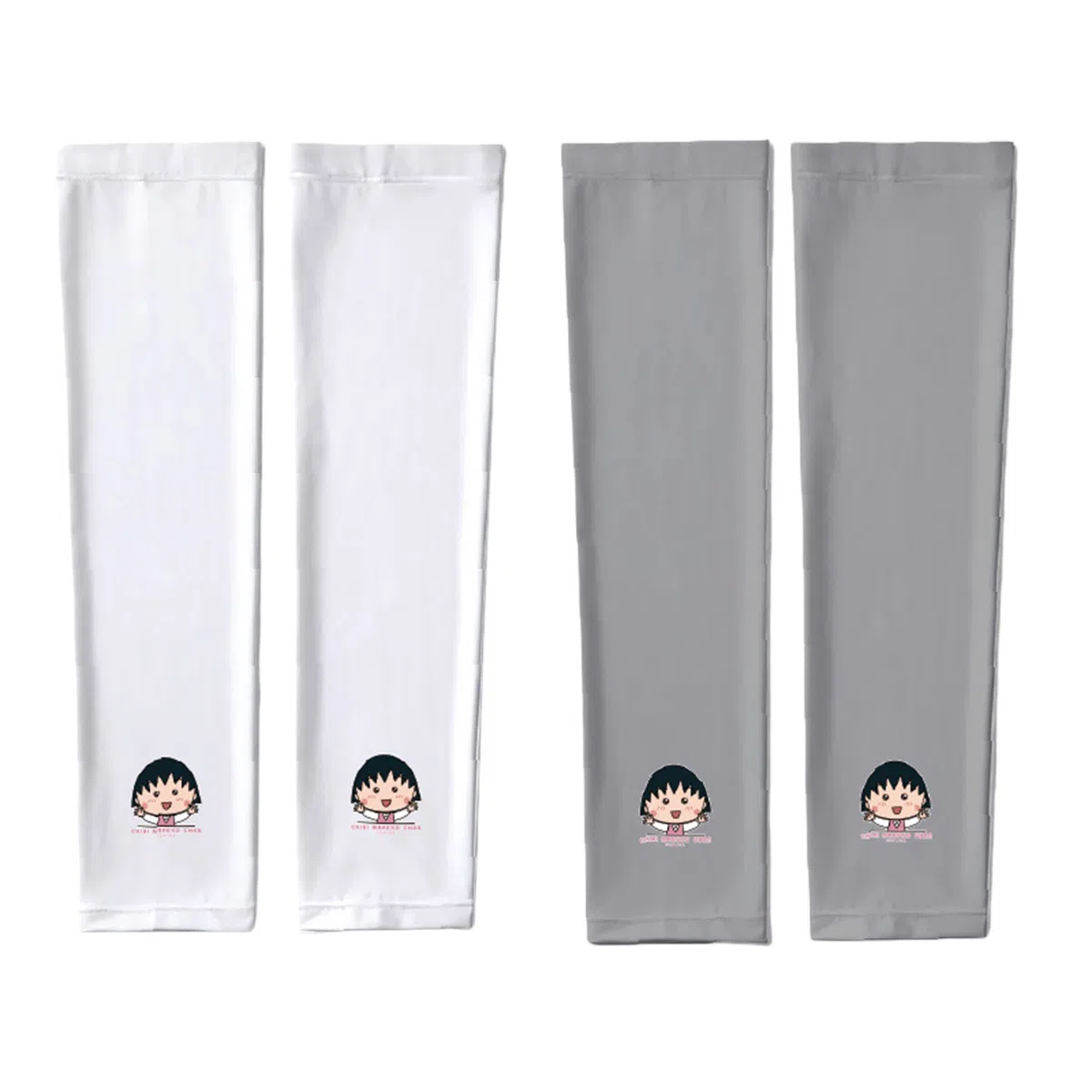 冠辉 夏季樱桃小丸子可爱卡通夏季凉感防紫外线冰袖冰丝高弹护臂轻薄透气舒适时尚户外运动防紫外线 锦纶 防晒袖 男女同款情侣款