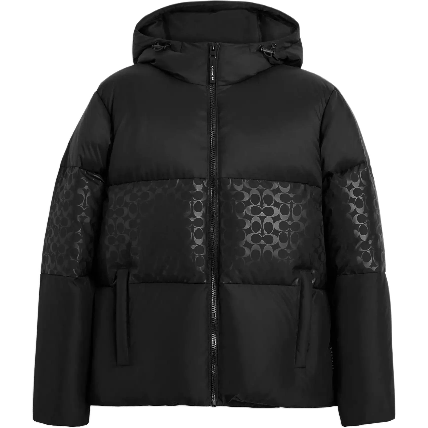 COACH Hooded Down Jacket Black