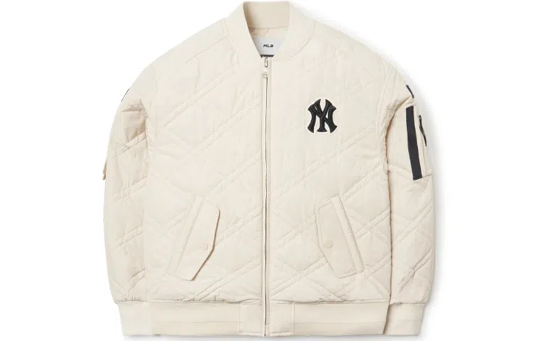 MLB Retro Baseball Jacket Beige