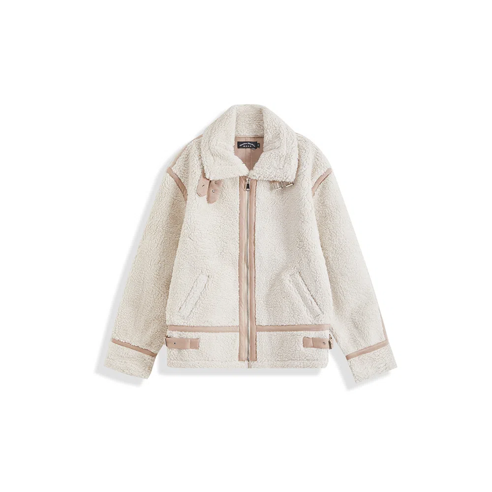 我是大卫 羊羔毛摇粒绒韩系保暖加厚绒感外套 男女同款