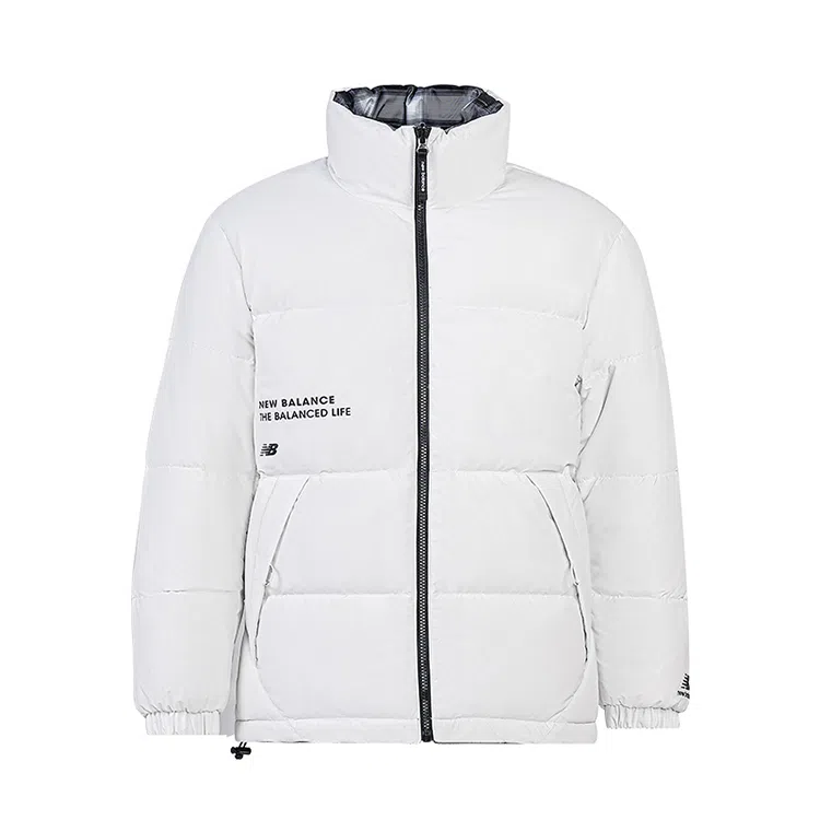 New Balance Ivory White Reversible Down Jacket