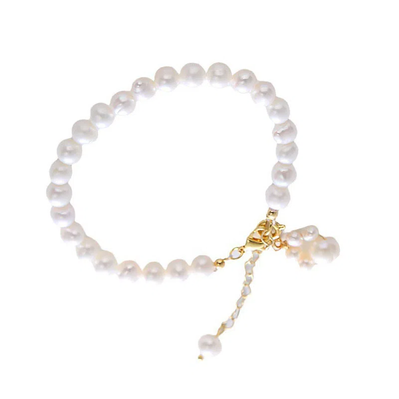 骊碧 轻奢淡水猫爪时尚设计感可爱猫爪印记复古风简约高档浪漫 仿珍珠 手链 女款