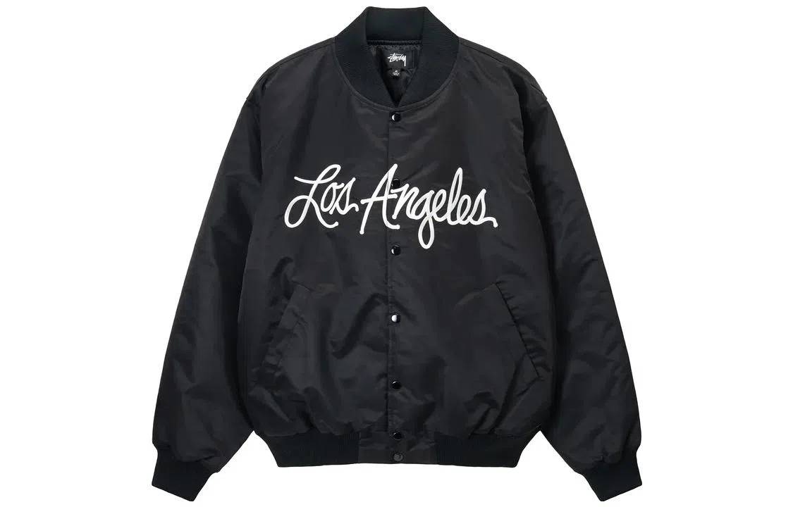 Stussy SS23 LA CHAPTER SATIN VARSITY JACKET