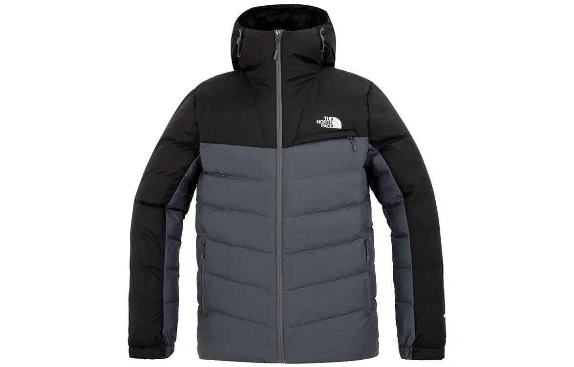 The North Face 550 Hooded Down Jacket Gray