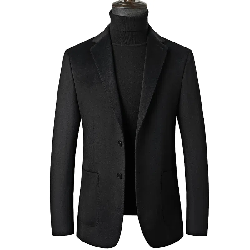 轻奢高端商务休闲百搭保暖羊绒羊毛呢西服外套西装 男款