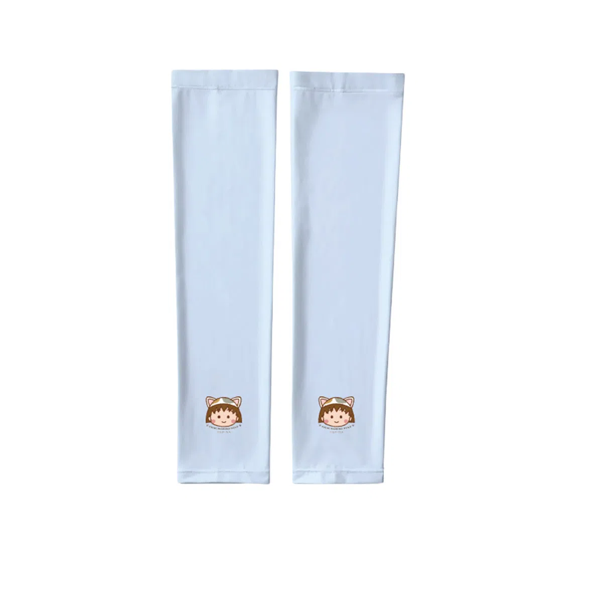 冠辉 夏季儿童青少年冰丝户外透气防紫外线袖套高端樱桃小丸子轻薄透气舒适防紫外线防冰袖可爱卡通 锦纶 防晒袖 男女同款情侣款