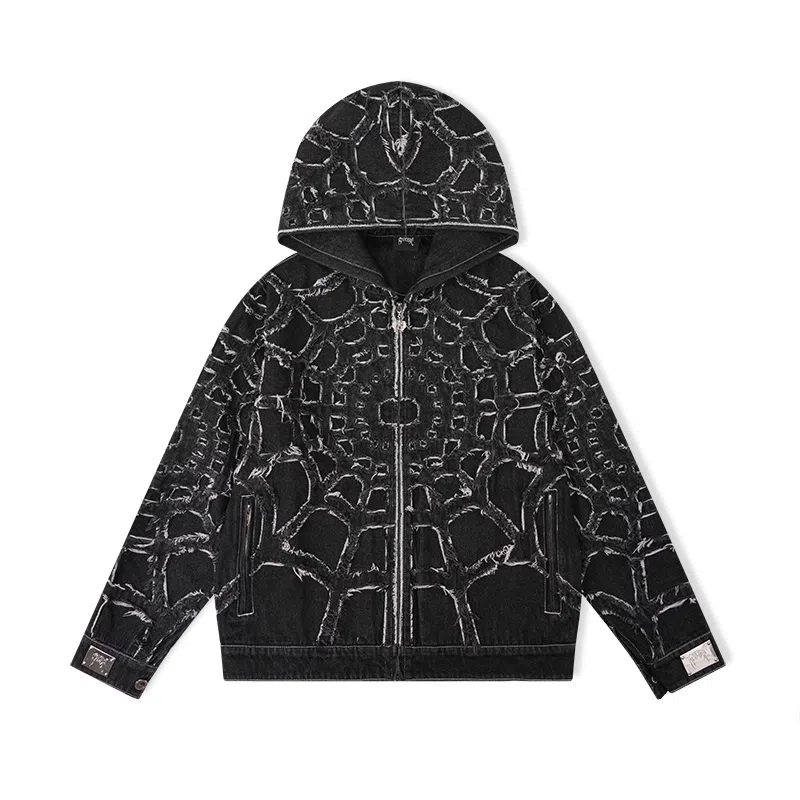 Revenge Denim Hoodie Black