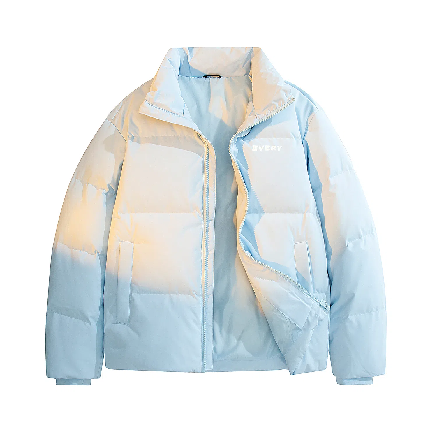 鸭鸭 新年战袍加厚保暖鸭绒字母休闲宽松无性别立领羽绒服 男女同款