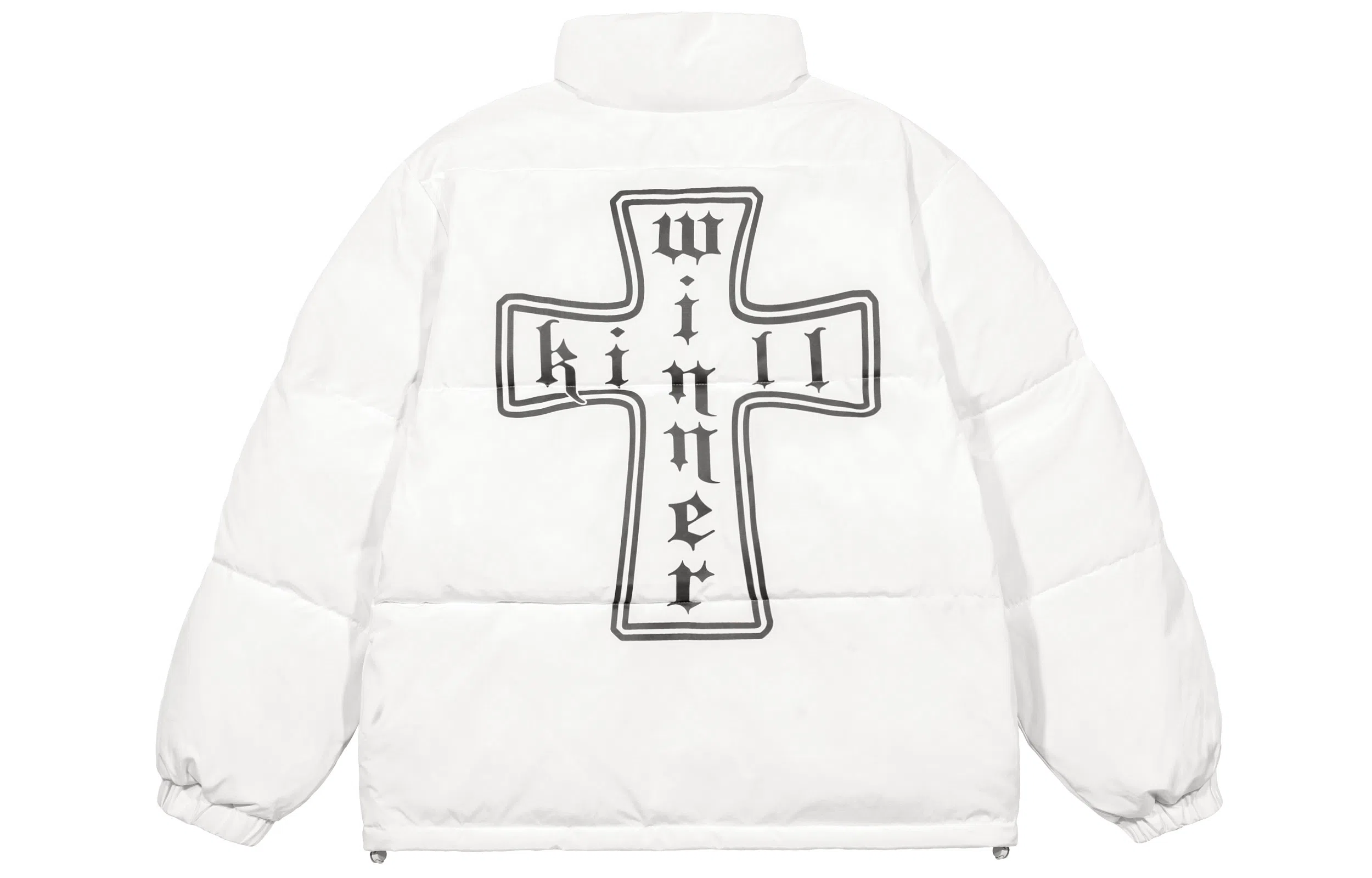 KILLWINNER Noah's Ark Cross Print Puffer Jacket