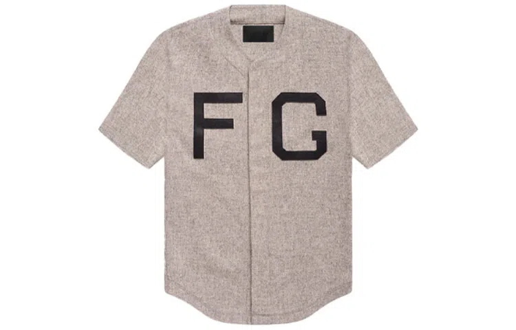 Fear of God Full Zip Baseball Jersey Away Grey Logo