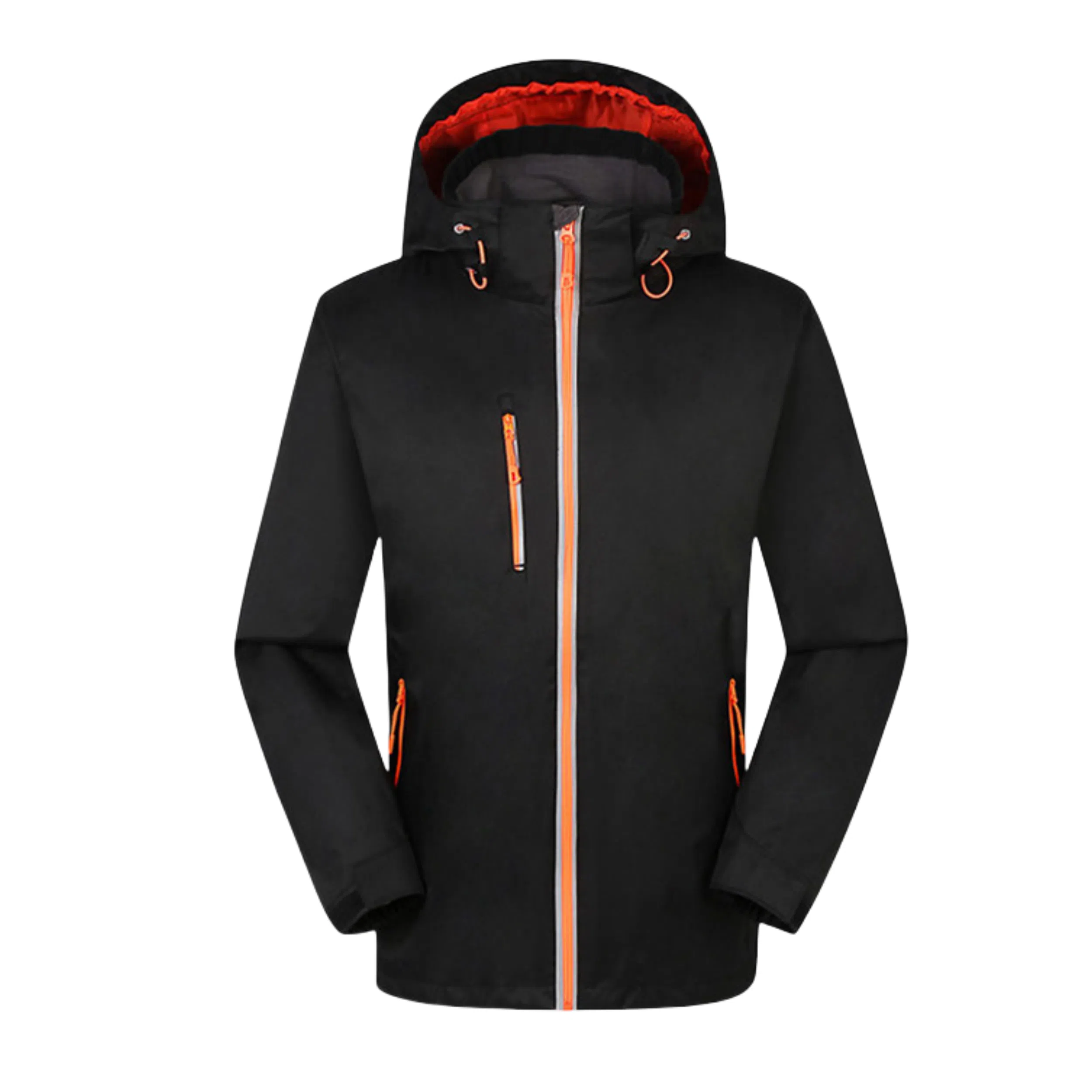 浪莎  户外舒适纯色连帽宽松拉链  防水防风保暖冲锋衣 男女同款