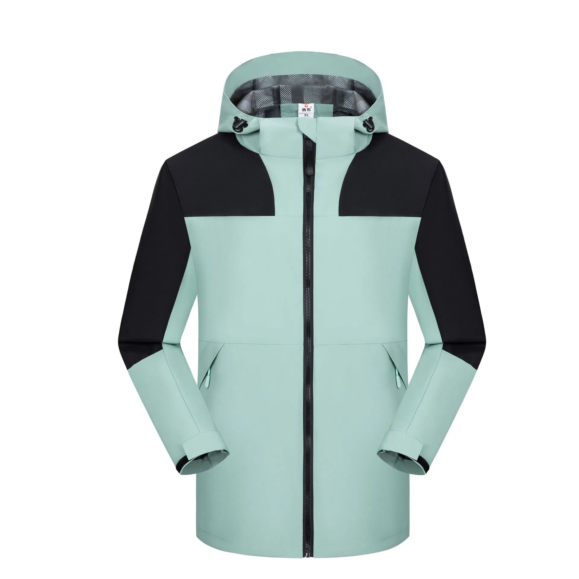 浪莎  户外薄款登山宽松连帽  防水防风透气速干冲锋衣 男女同款