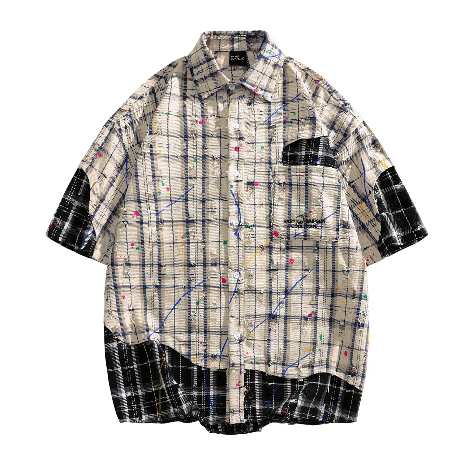 The Simpsons Vintage Graffiti Embroidered Shirt Jacket