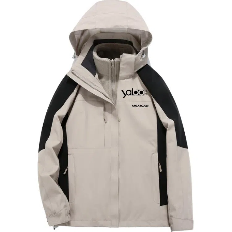 雅鹿优选  保暖连帽拉链长袖  防水防风透气耐磨冲锋衣 男款