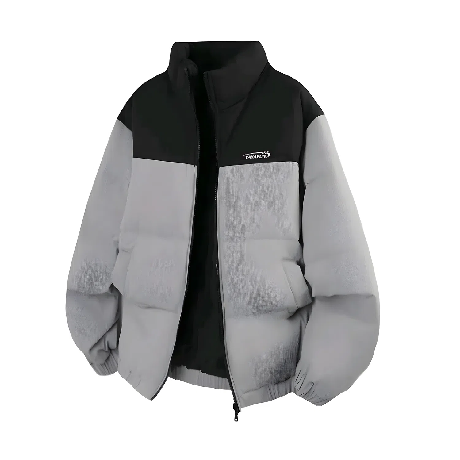 鸭鸭 青少年基础款美式复古多巴胺撞色山系户外立领加厚保暖防风无帽休闲运动百搭舒适柔软都市通勤羽绒服 男女同款