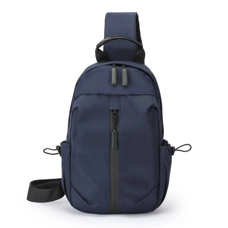 普乐威 简约百搭多功能潮牌 尼龙布 胸包 男女同款情侣款 灰色/黑色/蓝色