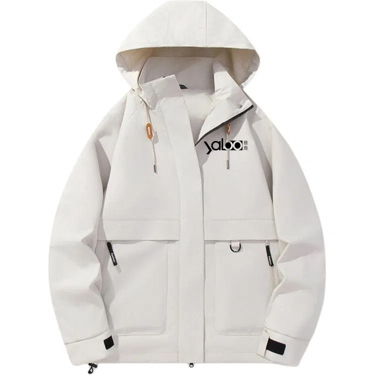 雅鹿优选  时尚百搭通勤连帽合身休闲  防水防风透气耐磨保暖冲锋衣 男女同款