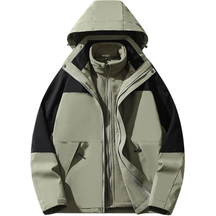 雅鹿优选  舒适时尚百搭连帽长袖  防水防风透气耐磨冲锋衣 男款