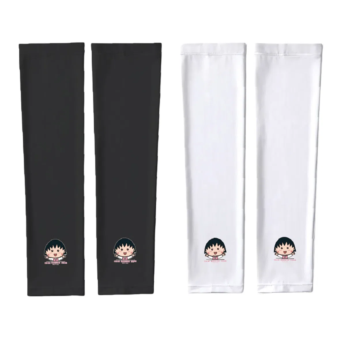 冠辉 夏季樱桃小丸子可爱卡通夏季凉感防紫外线冰袖冰丝高弹护臂轻薄透气舒适时尚户外运动防紫外线 锦纶 防晒袖 男女同款情侣款