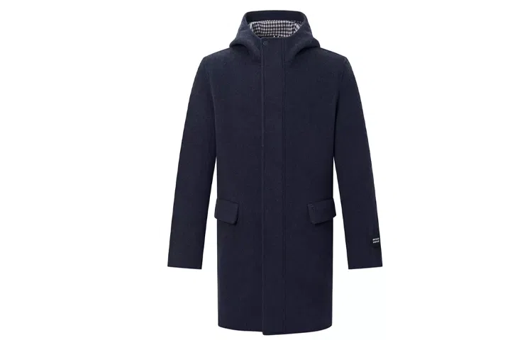 HAZZYS Navy Hooded Coat