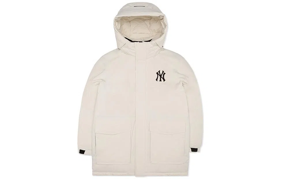 MLB Hooded Down Jacket Cream