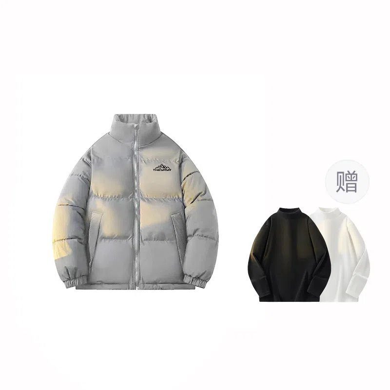 鸭鸭 基础纯色简约立领宽松休闲百搭防风加厚保暖抗寒日常通勤落肩舒适柔软防钻绒透气羽绒服 男女同款