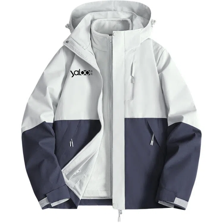 雅鹿优选  三合一防保暖抗静电连帽  防水防风透气耐磨冲锋衣 男女同款