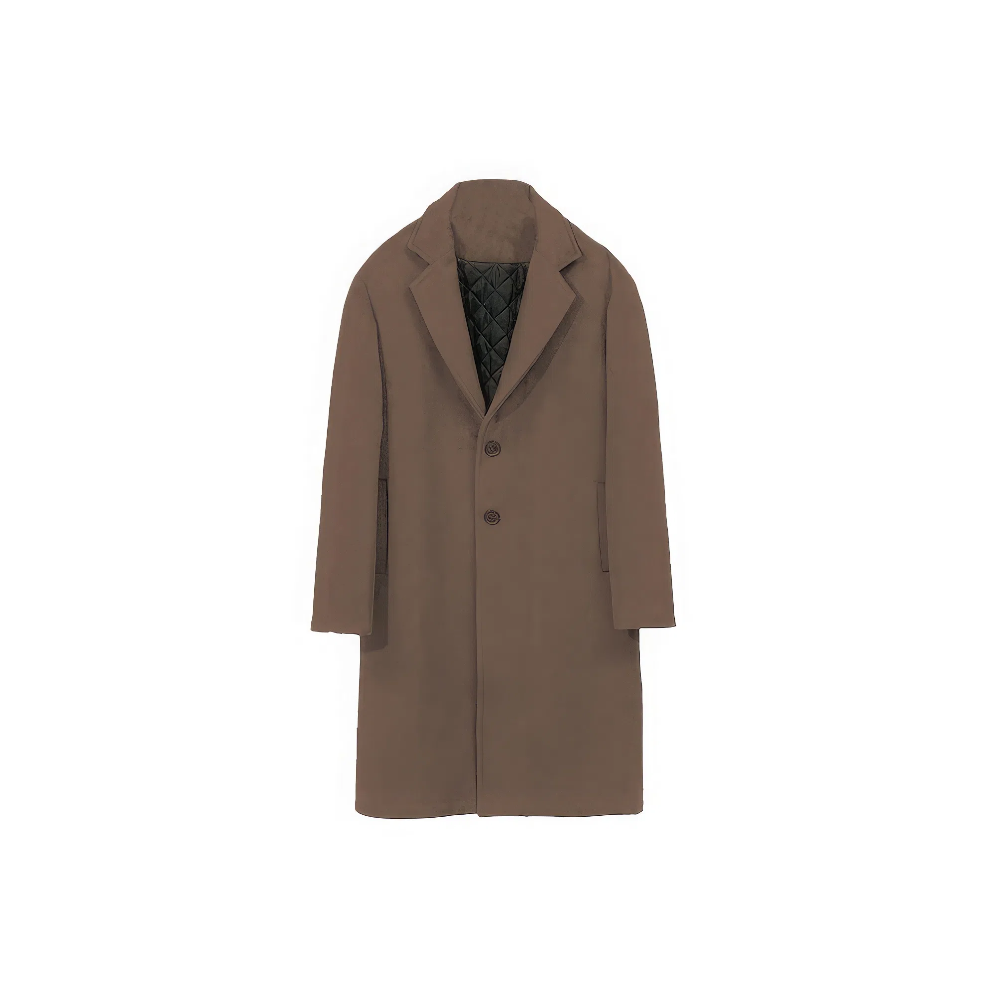 我是大卫 毛呢中长款加厚保暖韩系休闲大衣 男女同款 黑色